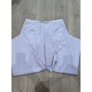 Alfred Dunner Lavender Pull On Pants 16W Textured Pockets Elastic Waist
